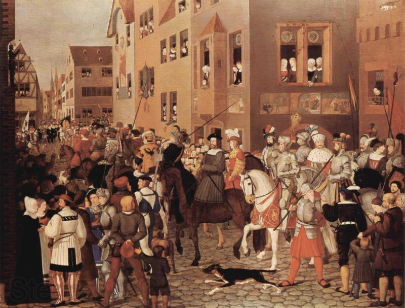 Franz Pforr Einzug Kaiser Rudolfs von Habsburg in Basel 1273 France oil painting art